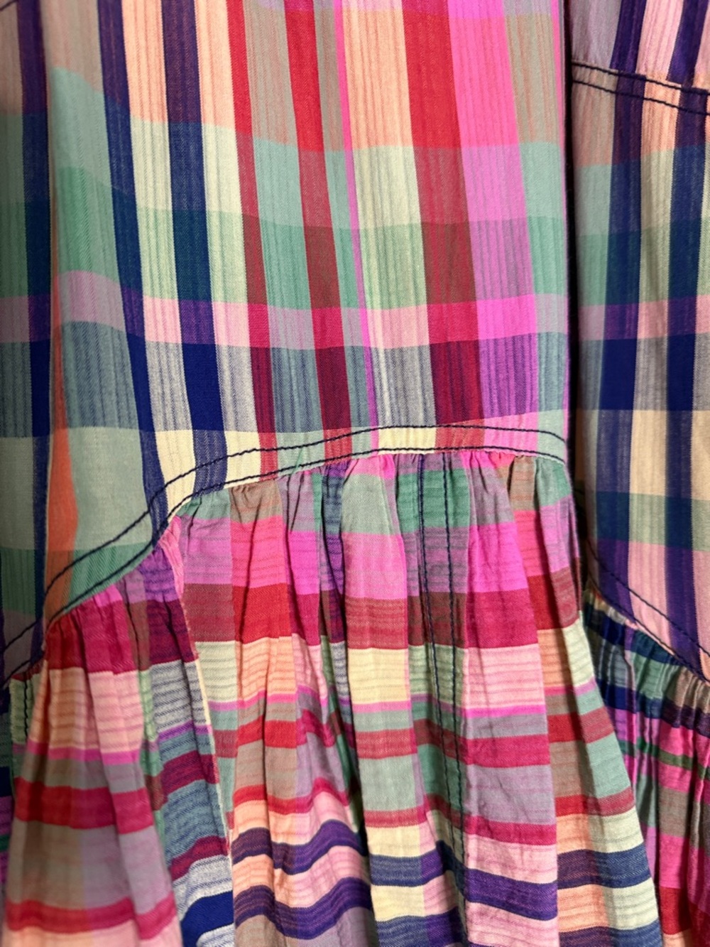 Anthropologie (Pilcro) NWT! Colorful Plaid Sundress - Size L - Picture 3 of 6